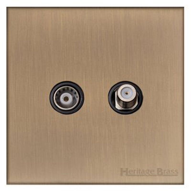 WINCHESTER 91 TV/SATELLITE (HL), 088x088mm ANTIQUE BRASS/BLACK by M MARCUS LTD