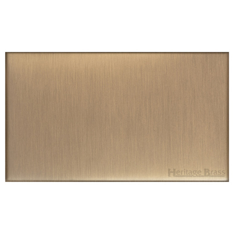 WINCHESTER 91 2G BLANK PLATE, 148x088mm ANTIQUE BRASS by M MARCUS LTD