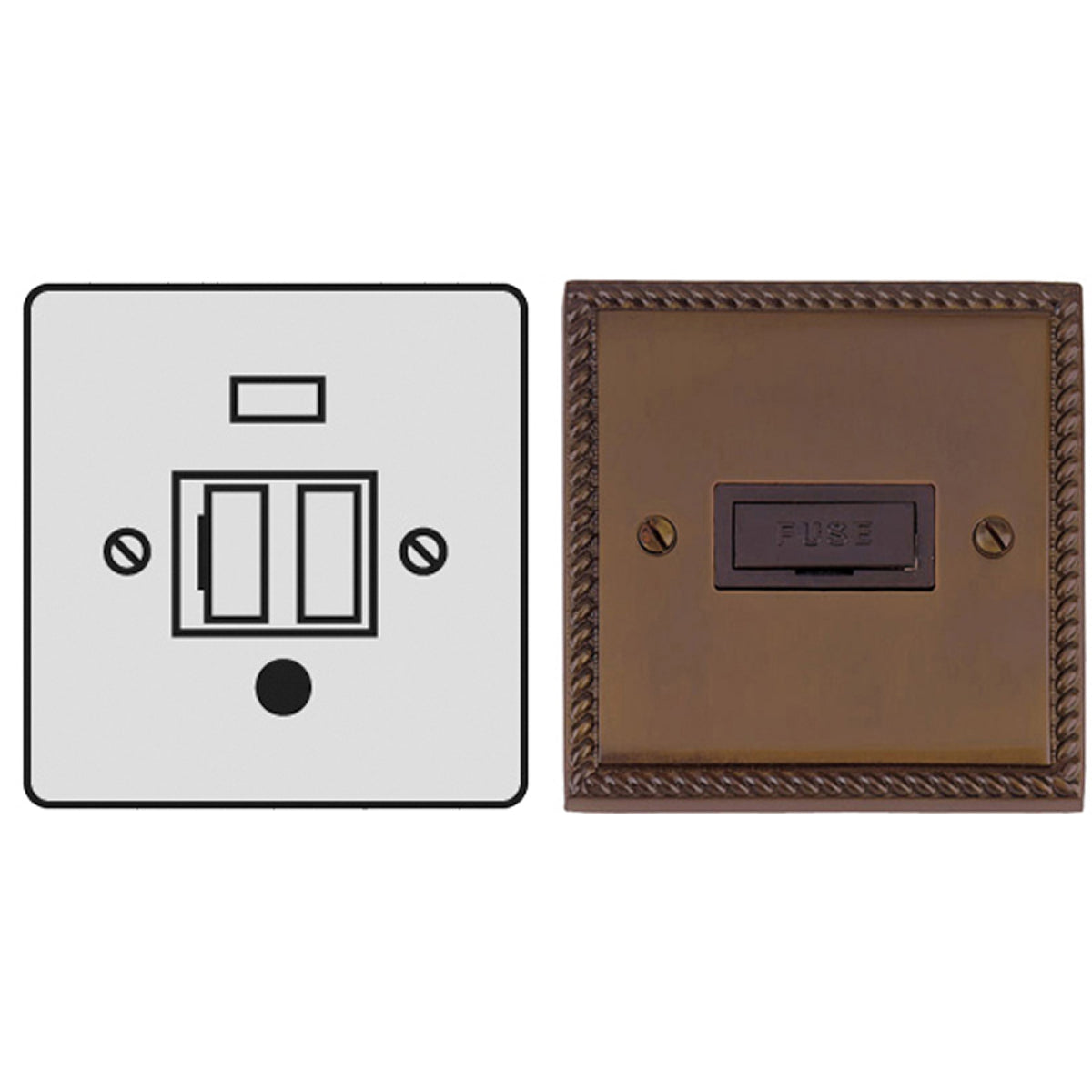 CON F/SPUR 13A SWITCH/CRD GBZ/N BLK – LFM243J