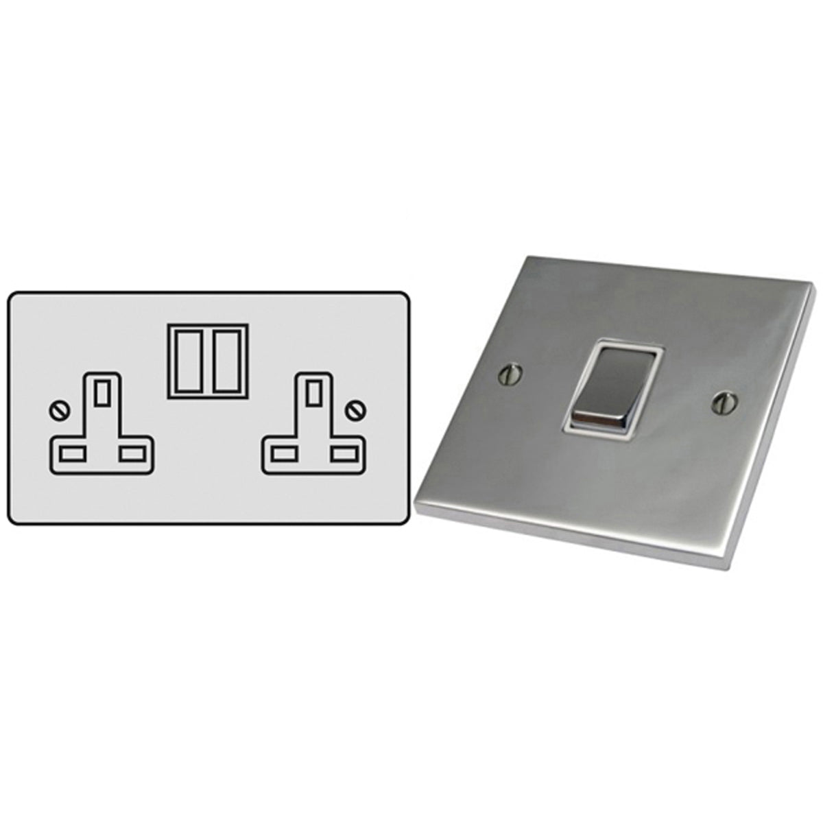 RME S/SOCKET 13A DBL PCP/BLK – LFM284D