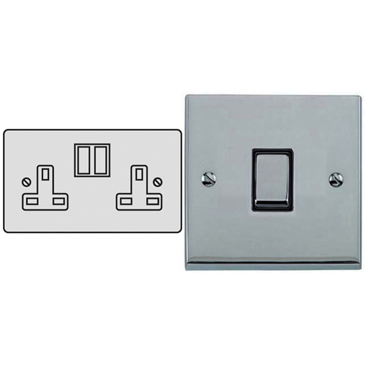 VTE S/SOCKET 13A DBL SCP/BLK – LFM368D