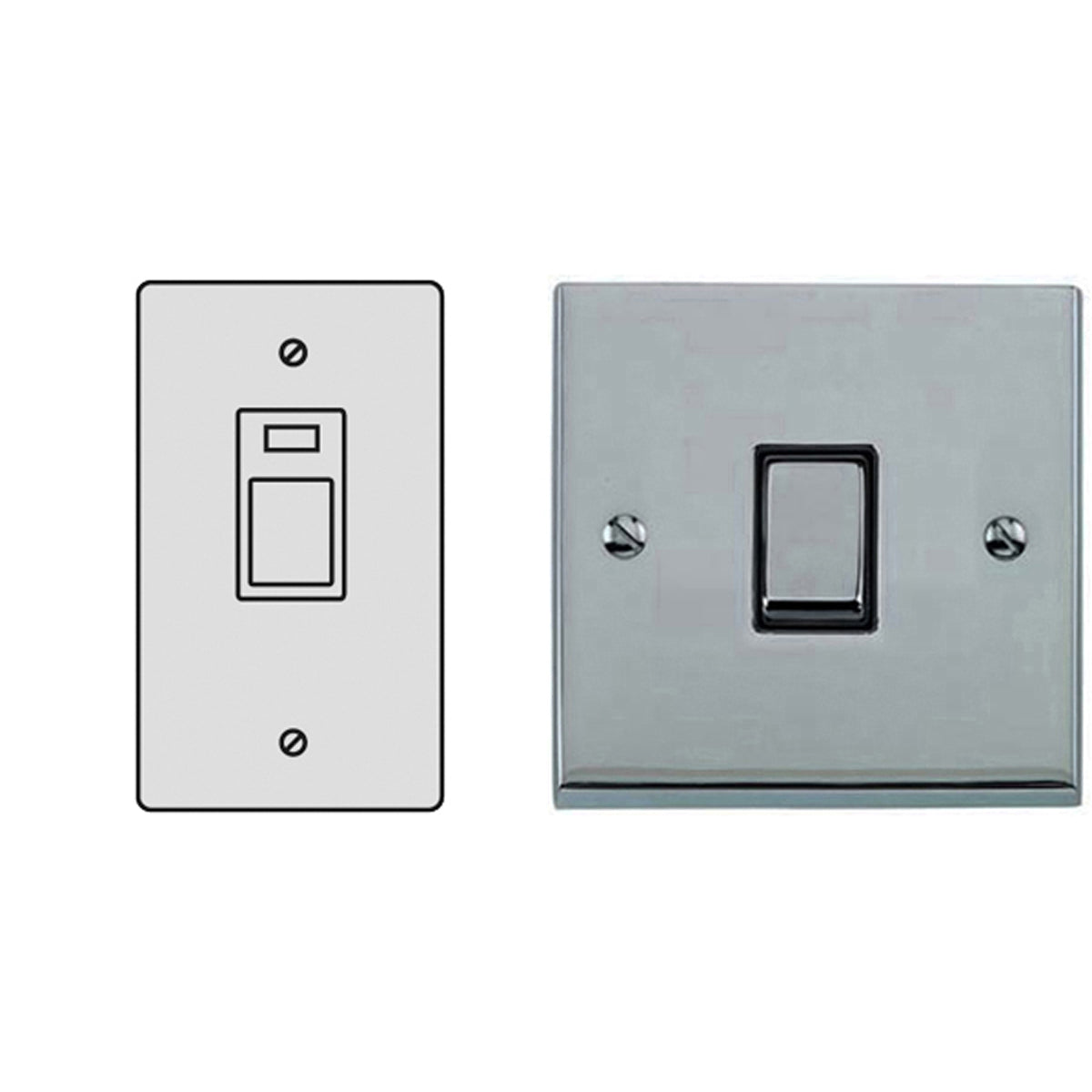 VTE COOK/SWITCH 45A DBL SCP/BLK – LFM374B