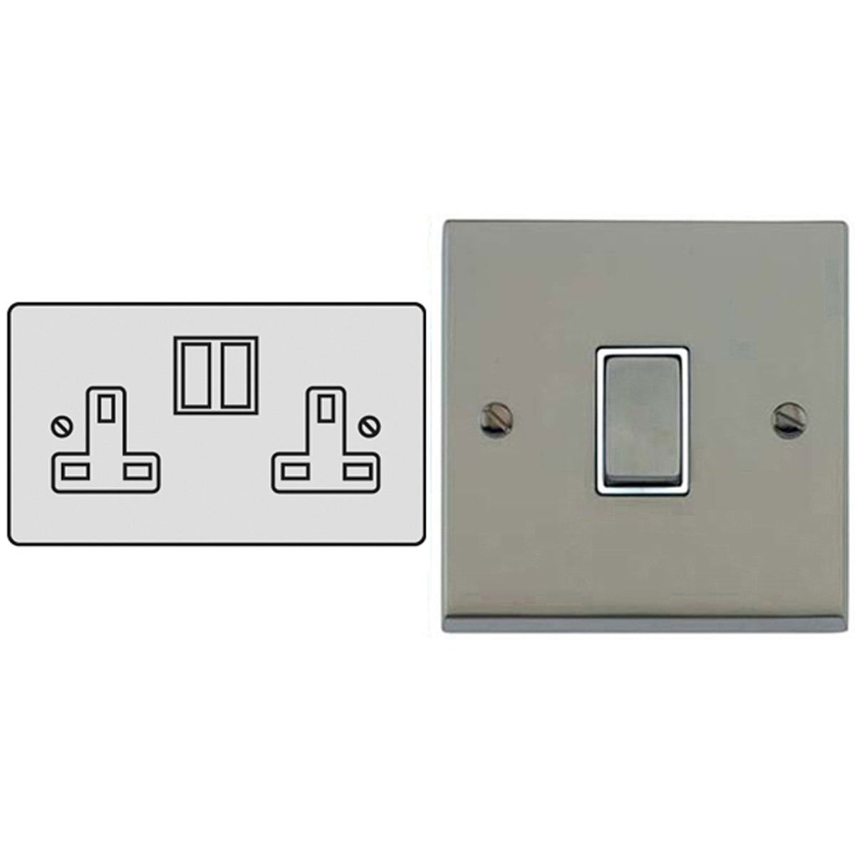 VTE S/SOCKET 13A DBL SNP/WHI – LFM382C