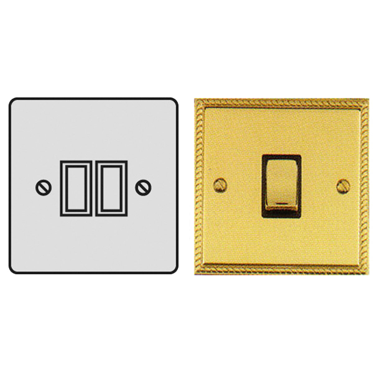 GEF R/SWITCH 10A 2G2W PBR/WHI by M MARCUS LTD