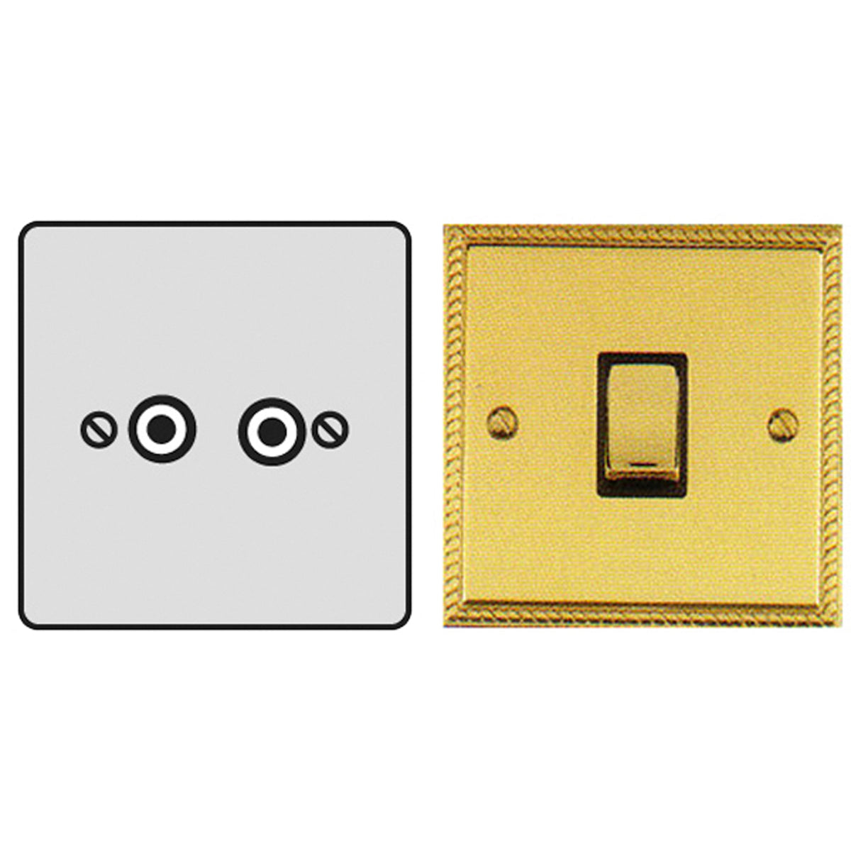 GEF SAT/TV SOCKET PBR/WHI