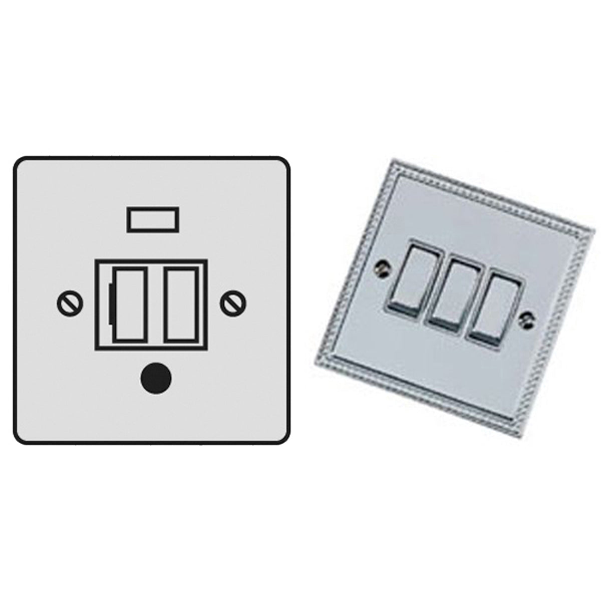 GEF F/SPUR 13A SWITCH/CRD PCP/N WHI