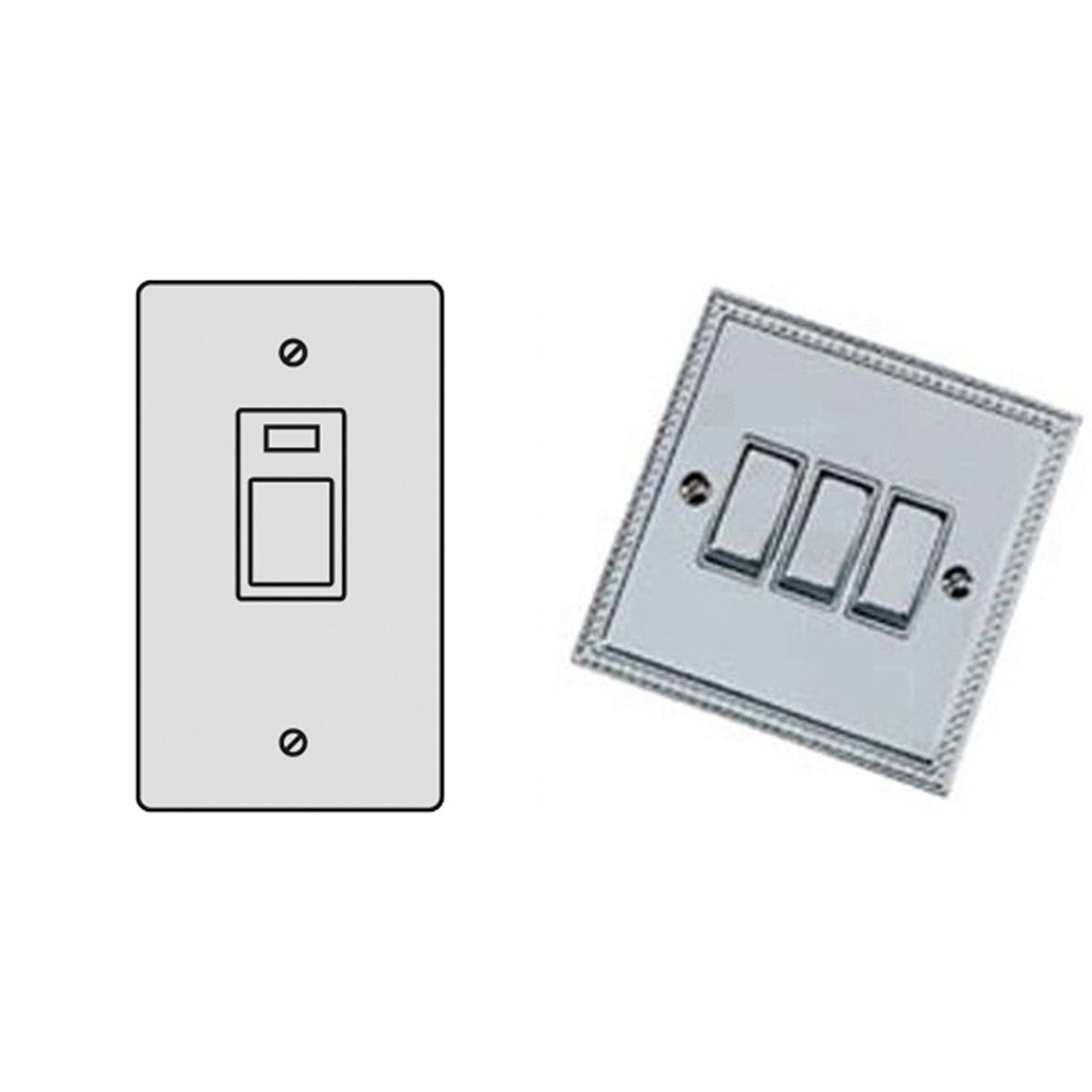 GEF COOK/SWITCH 45A DBL PCP/BLK
