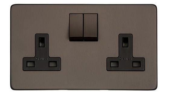 STUDIO RANGE DOUBLE PLUG SOCKET by M MARCUS LTD