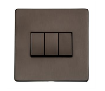 STUDIO RANGE 3 GANG ROCKER SWITCH by M MARCUS LTD