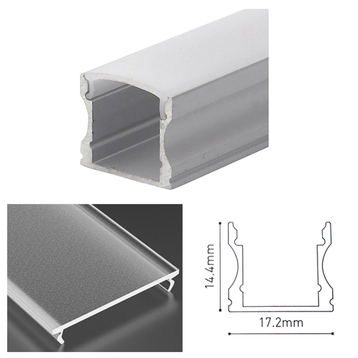 JTS LED PROF SET 2500x17.2 ALU/FRS by LEYTON LIGHTING