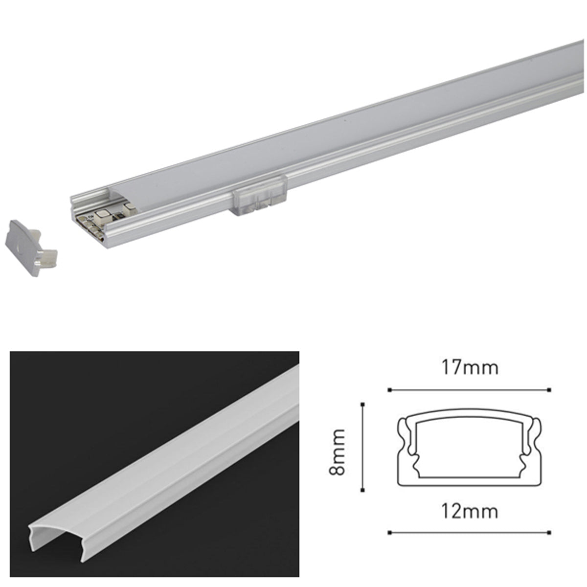 JR LED PROF SET 2500x24.8x7 WHI/OPL by LEYTON LIGHTING