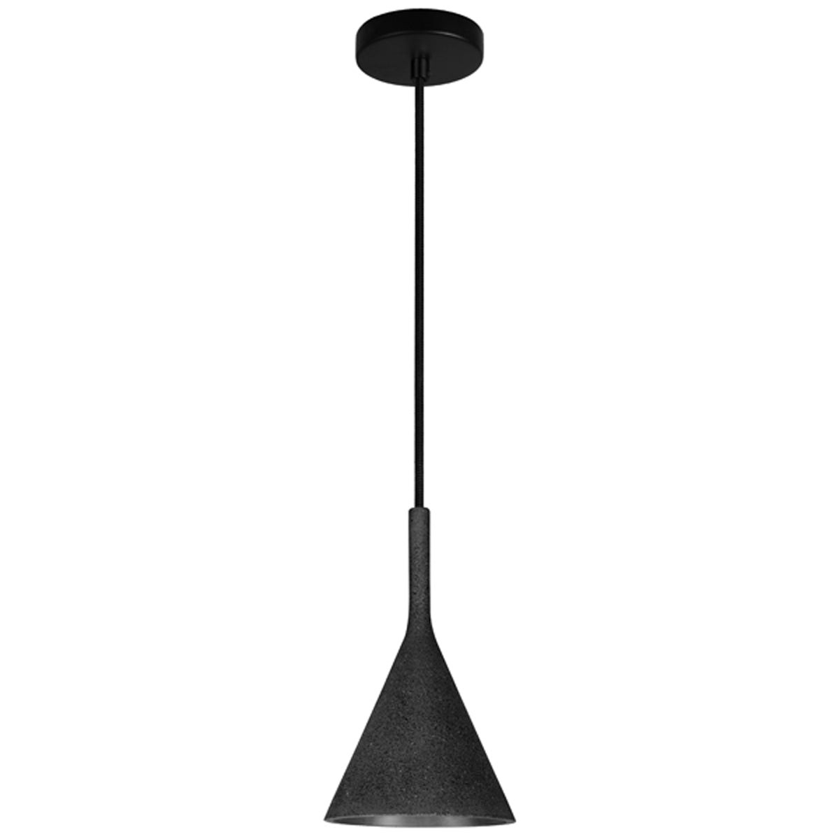 GYPSUM PENDANT CONE COMO E27 BLK – LIF4158C