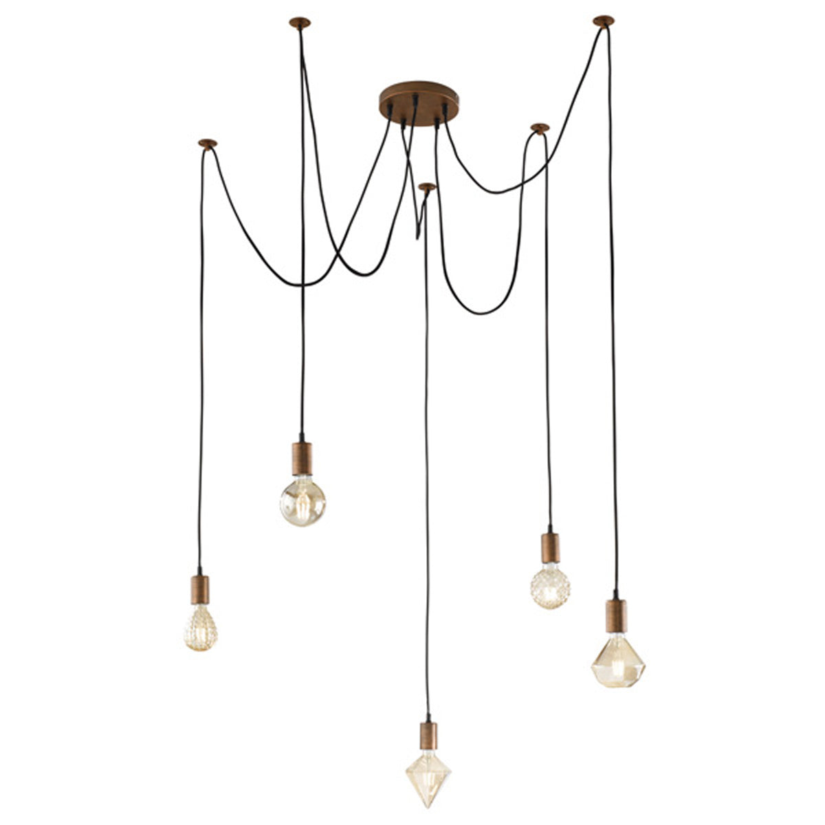 5 CORD PENDANT E27 240V/60W COP by LEYTON LIGHTING