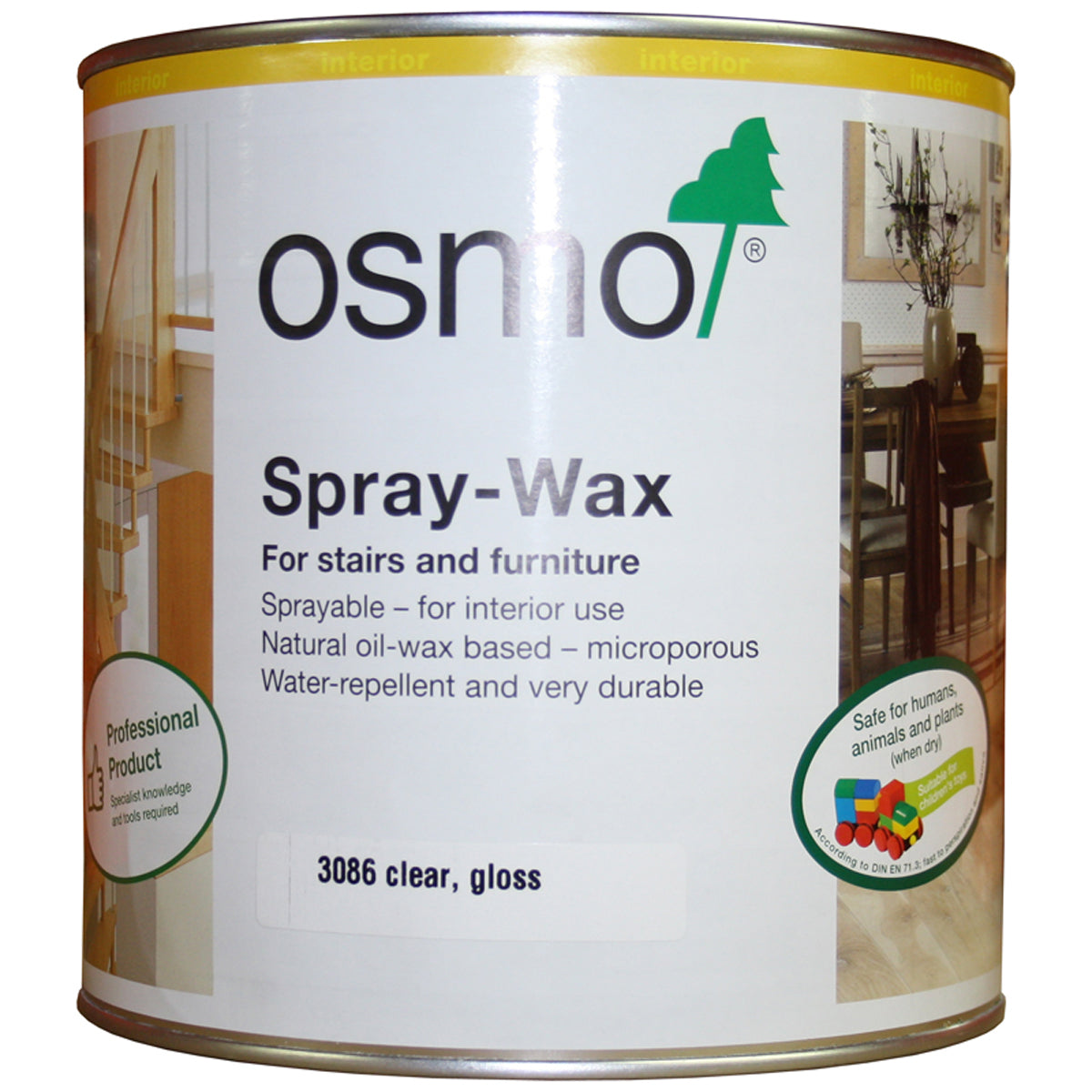 OSMO 3086D SPRAY WAX GLS 2.5L