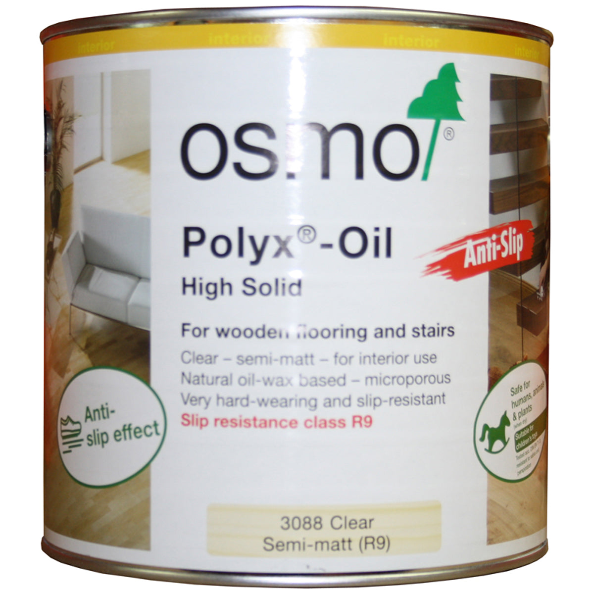 OSMO 3088D POLYX ASLIP R9 MAT 2.5L