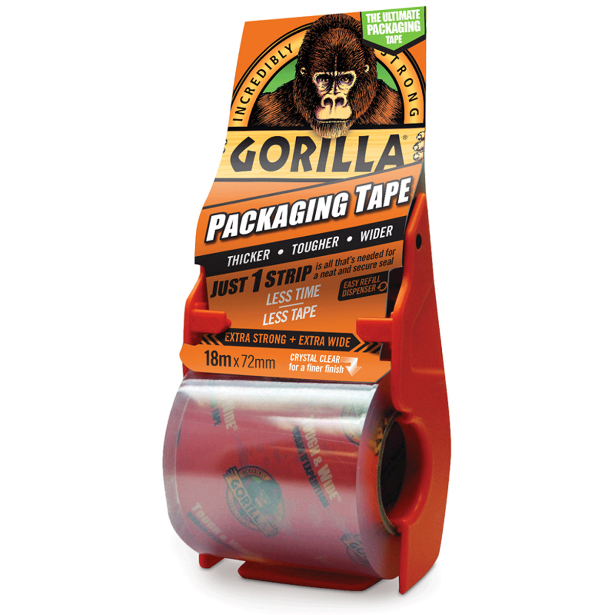 GORILLA PACKING TAPE REFILL+DSP CLR