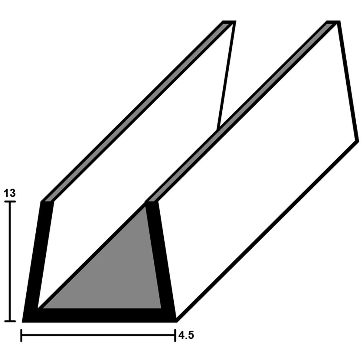 PVC BINDING BAR 4x2440 BLKx12