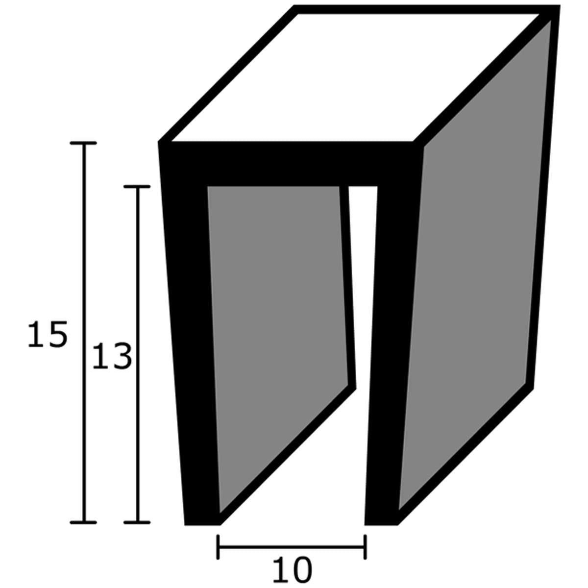 PVC BINDING BAR 10x2440 WHIx12