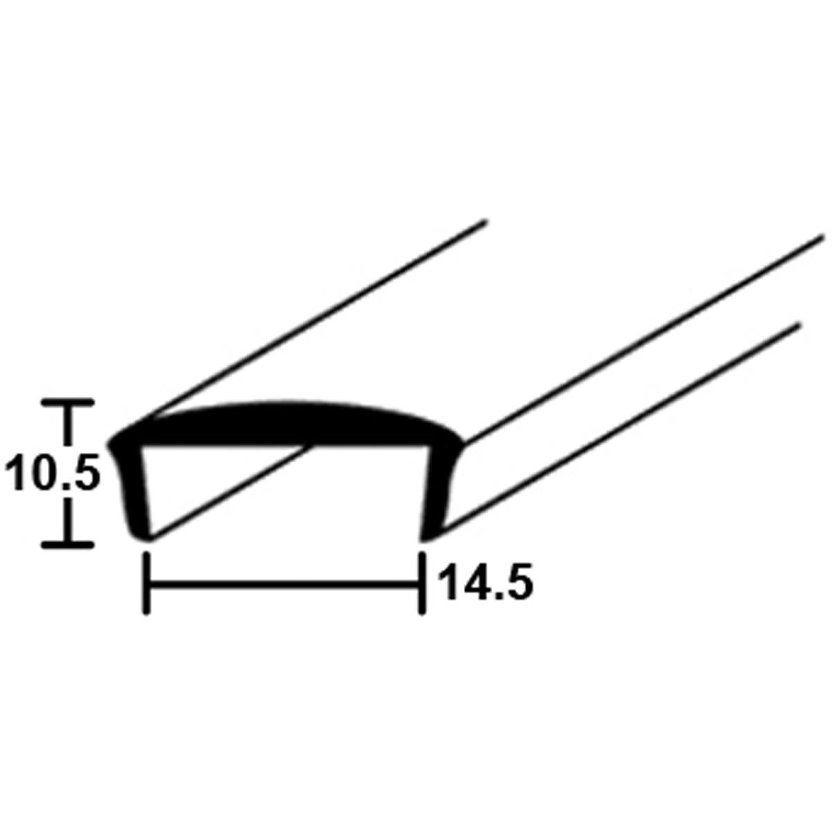 PVC CLIP EDG RND 16x2440 BLKx12