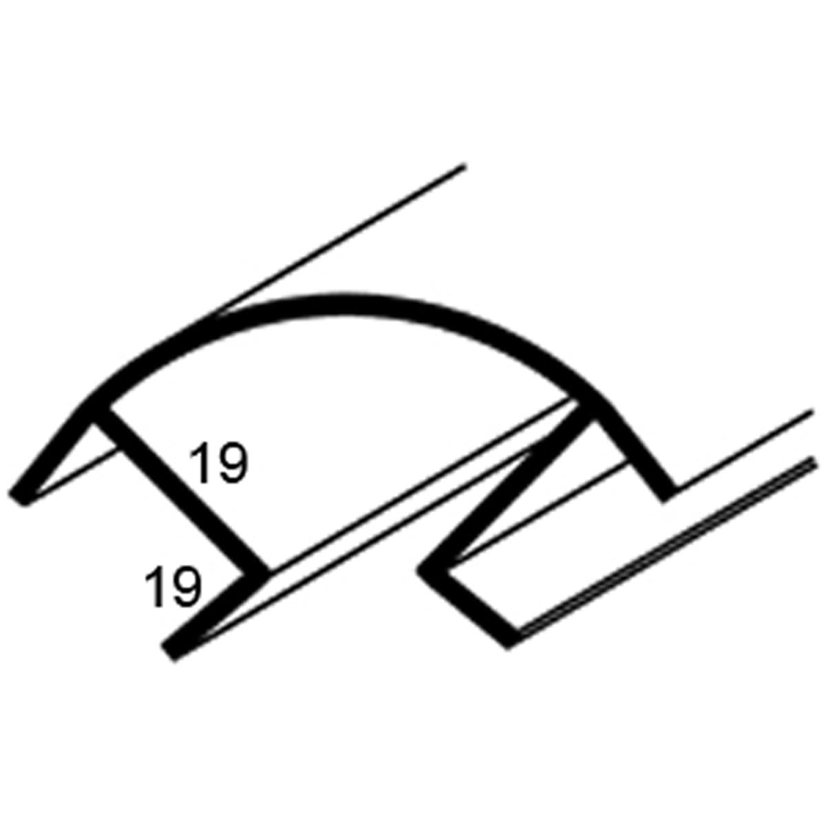 PVC CORNER SECT 16x2440 WHIx6