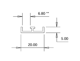 PVC DBLCHT BOT 6x2440 WHIx12