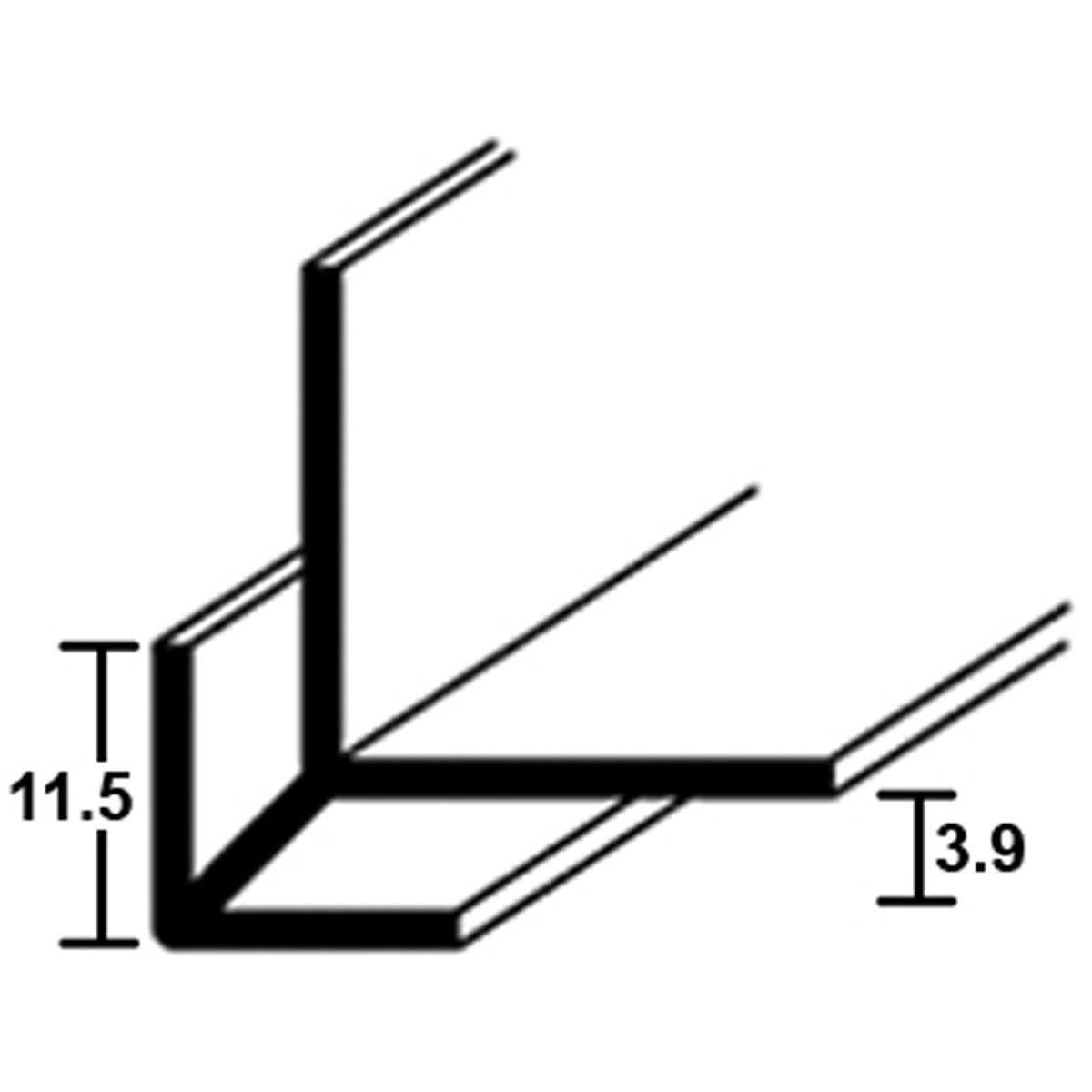 PVC EXT ANGLE 3x2540 TEAKx12