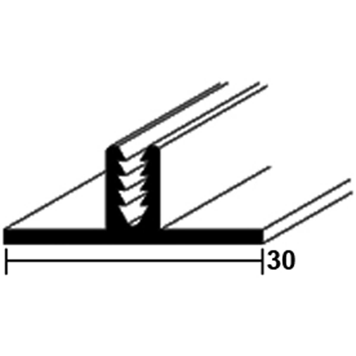 PVC H BASE 2-5x2440 WHIx12
