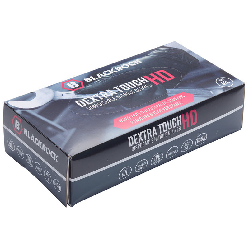 GLOVES DEXTRA BLACK NITRILEx100 MED – PPE105H1