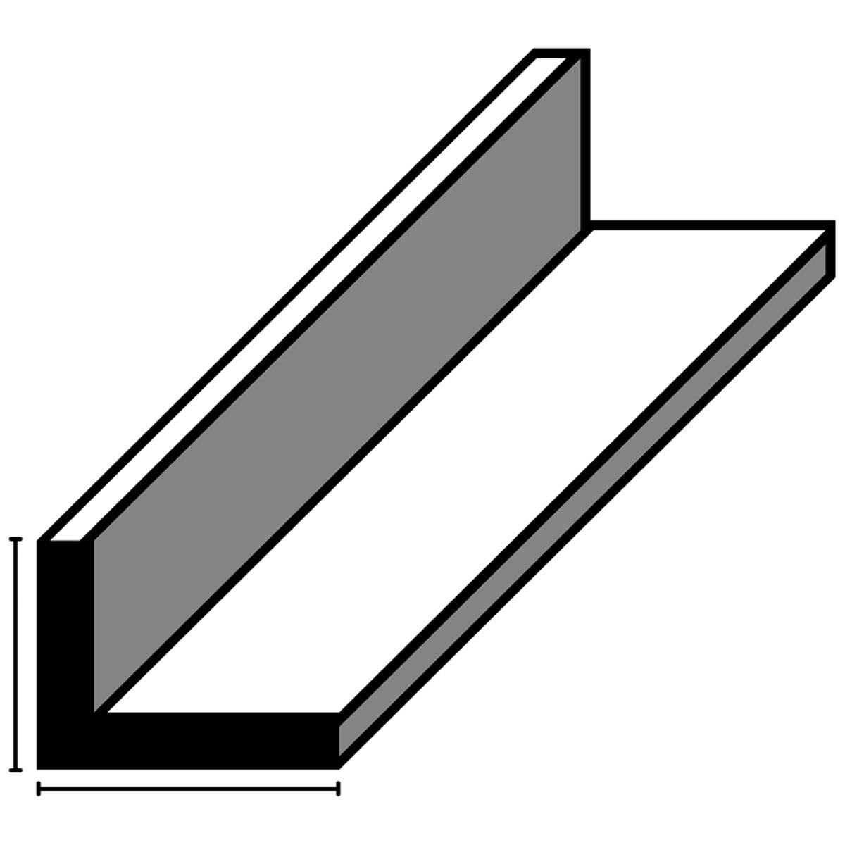 PVC UNEQUAL ANGLE 50x25 BLKx10