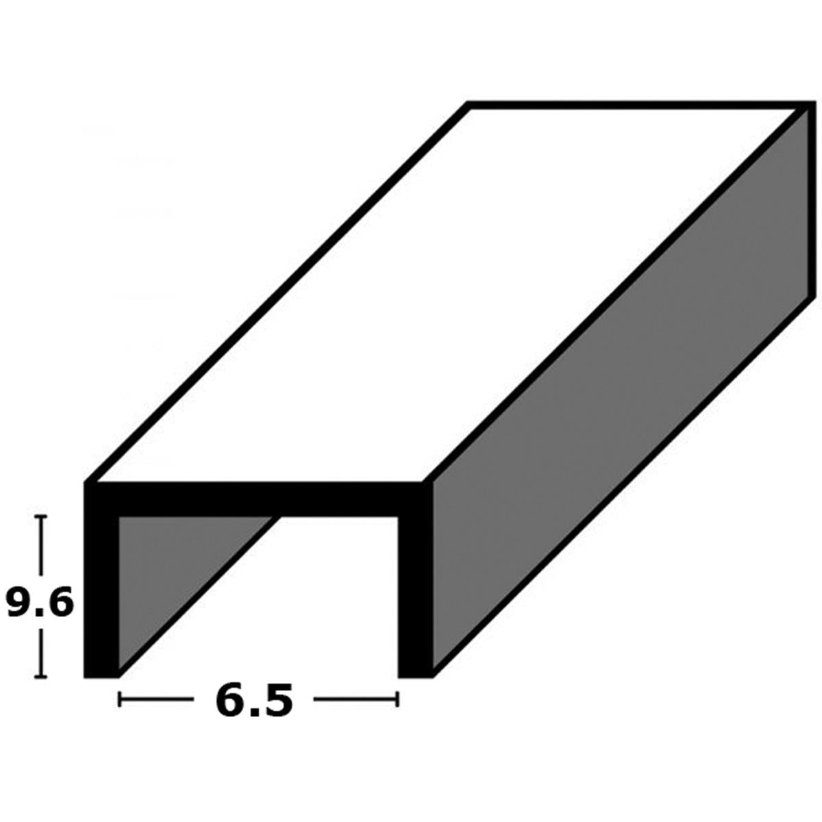 PVC SNGCH TOP 6.5x2440 BLKx12