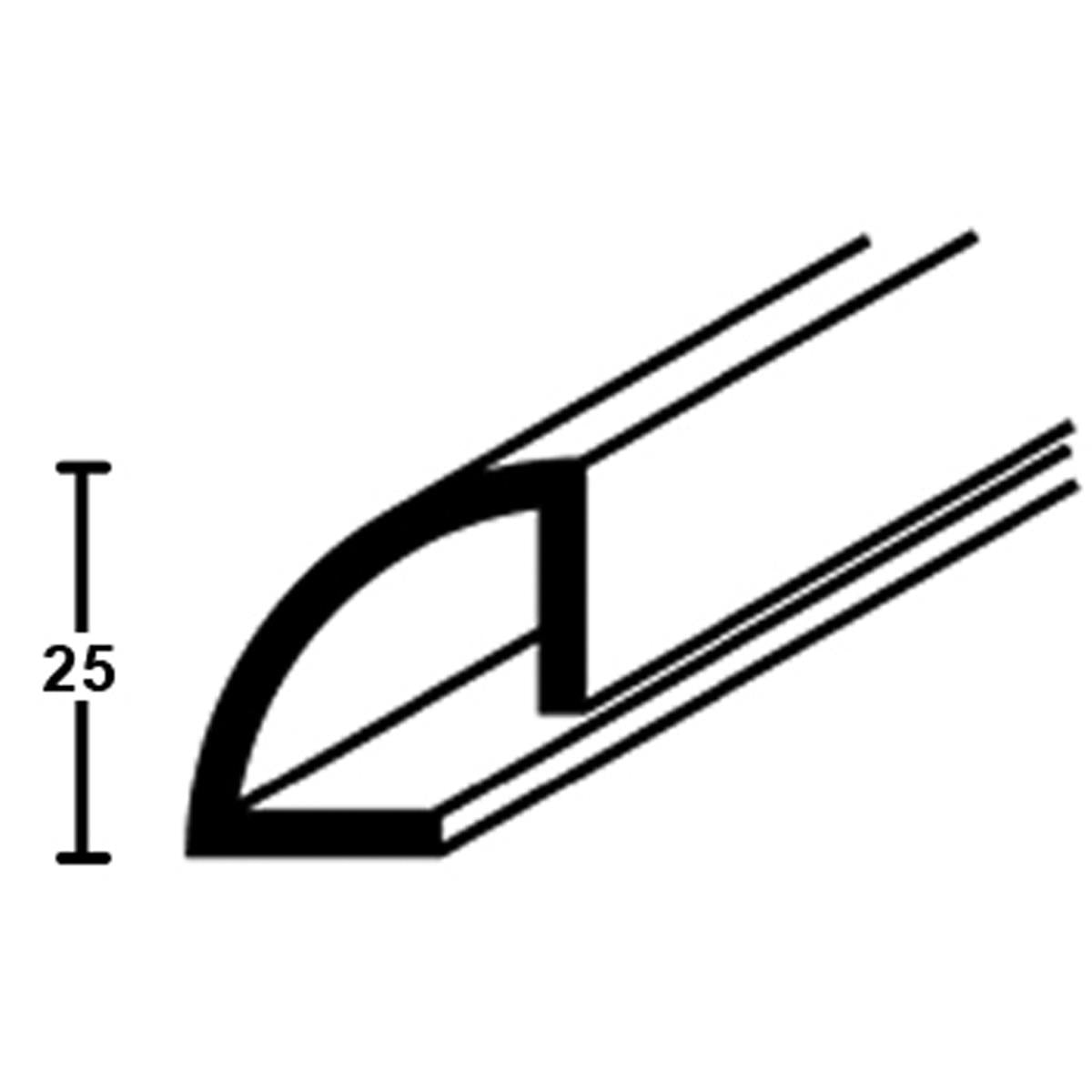 PVC QUAD HOL 25x2440 WHIx12