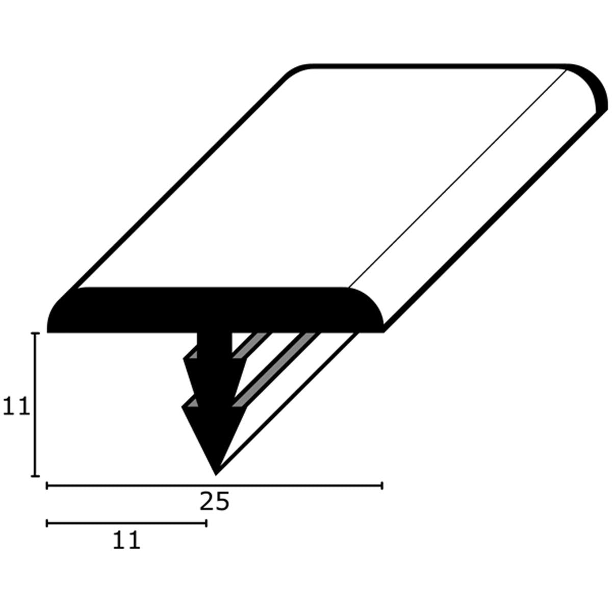 PVC RIGID T+BARB 25x2440 WHIx12