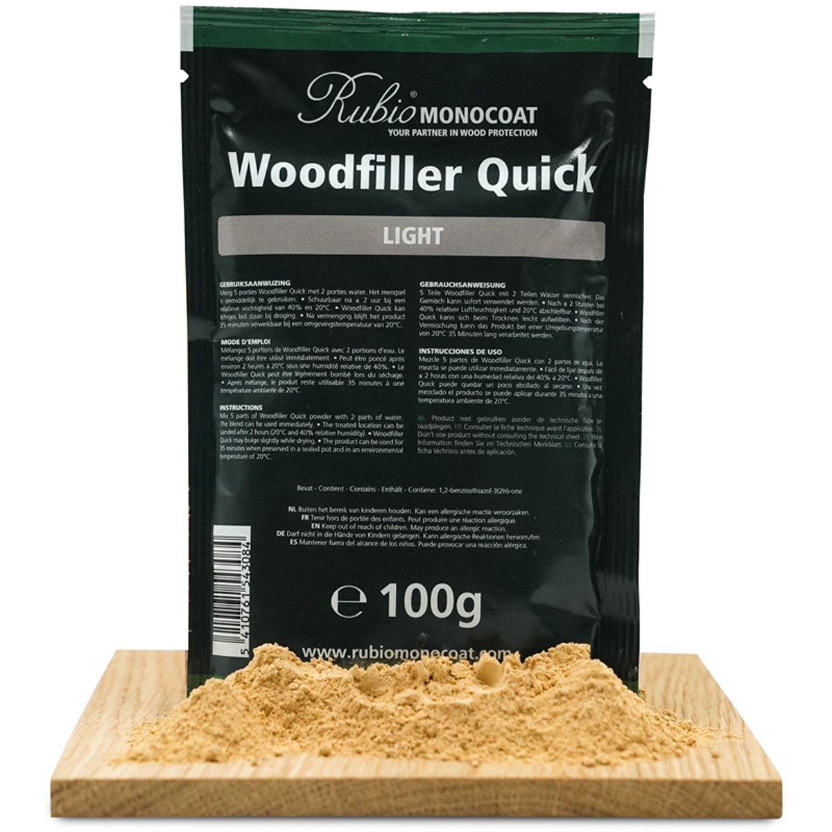 RUBIO MC WOODFILLER QUICK 500g LGT by RUBIO MONOCOAT
