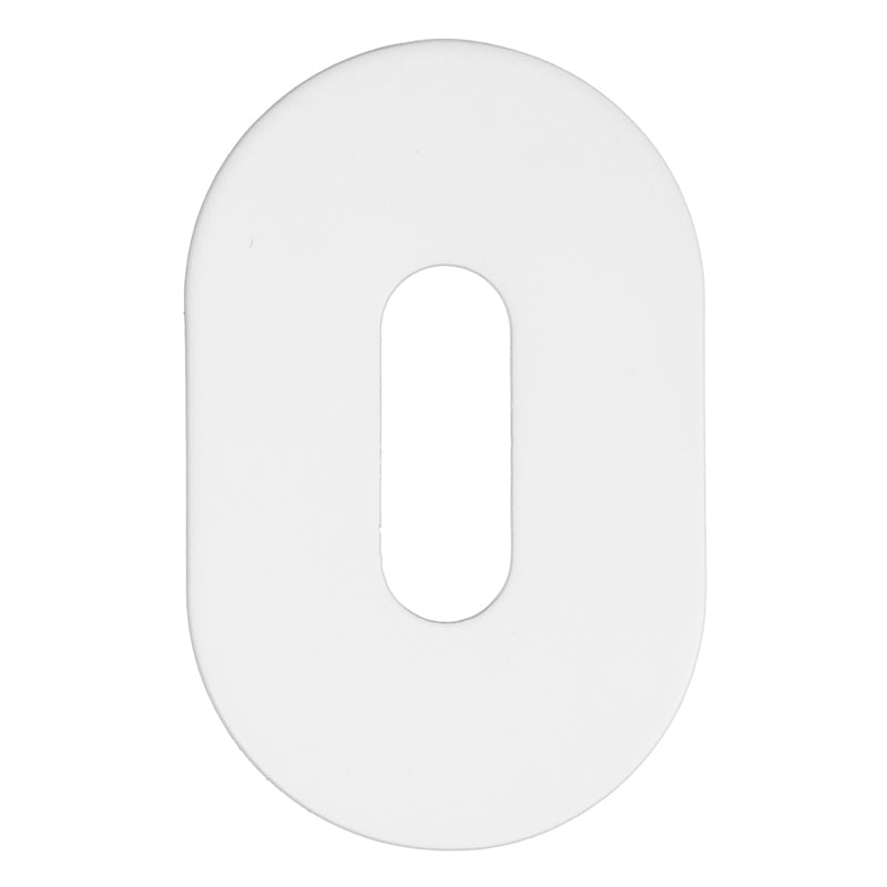 ROSSO TECNICA MINI ESCUTCHEON STANDARD OVAL 50x32x3 WHI by ZOO HARDWARE LTD