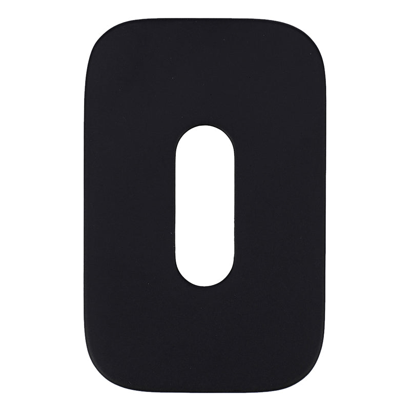 ROSSO TECNICA MINI ESCUTCHEON STANDARD SQUIRCLE 50x32x3 BLK by ZOO HARDWARE LTD