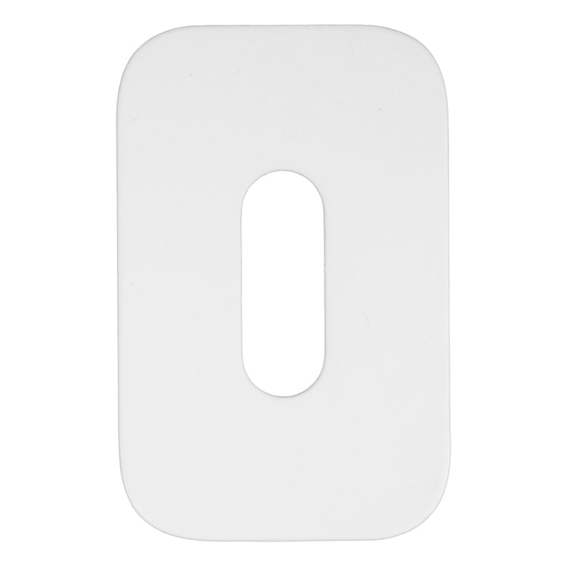 ROSSO TECNICA MINI ESCUTCHEON STANDARD SQUIRCLE 50x32x3 WHI by ZOO HARDWARE LTD