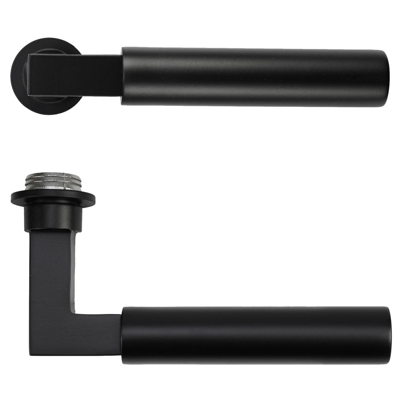 ROSSO TECNICA MINI GARDA LEVER HANDLE 135x64x32 BLK by ZOO HARDWARE LTD