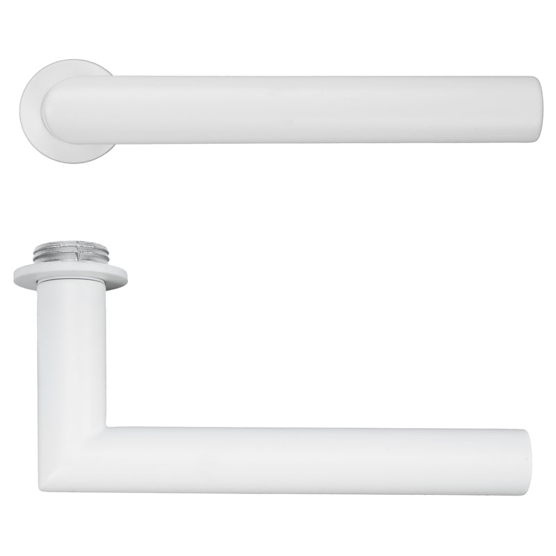 ROSSO TECNICA MINI LUGANO LEVER HANDLE 135x63x32 WHI by ZOO HARDWARE LTD