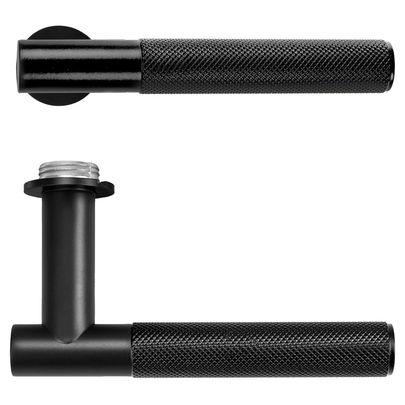 ROSSO TECNICA MINI ORTA LEVER HANDLE 135x69x32 PVDBLK by ZOO HARDWARE LTD