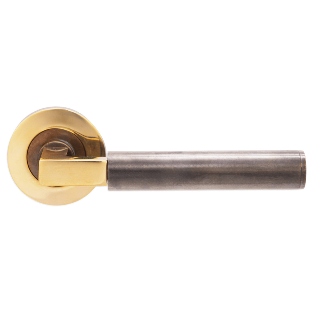 OPAL KNURLMOND LEVER ON ROSE 60x50x125 AGBR by Spira Brass