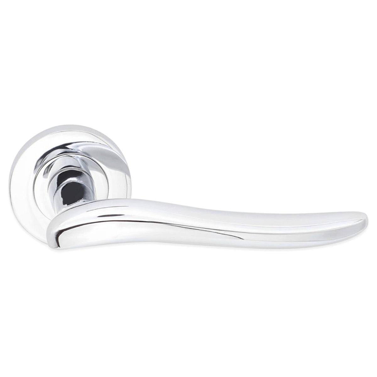 SENZA LEVER DOOR HANDLE 52x65x128 PCP by Spira Brass