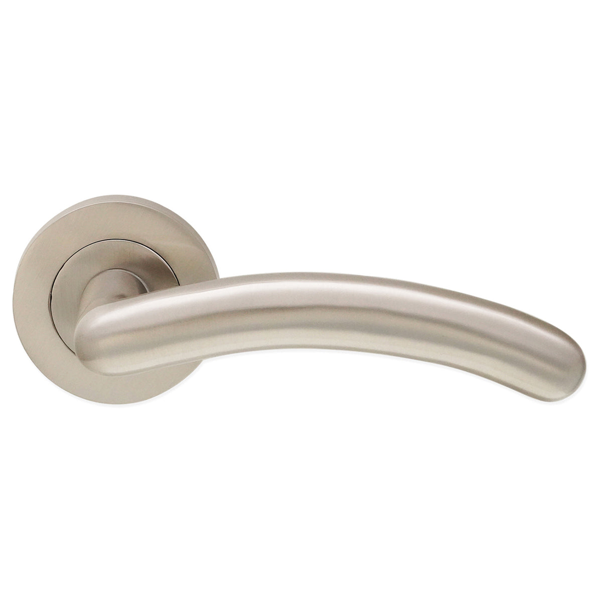 TAURUS LEVER DOOR HANDLE 52x52x110 SNP by Spira Brass