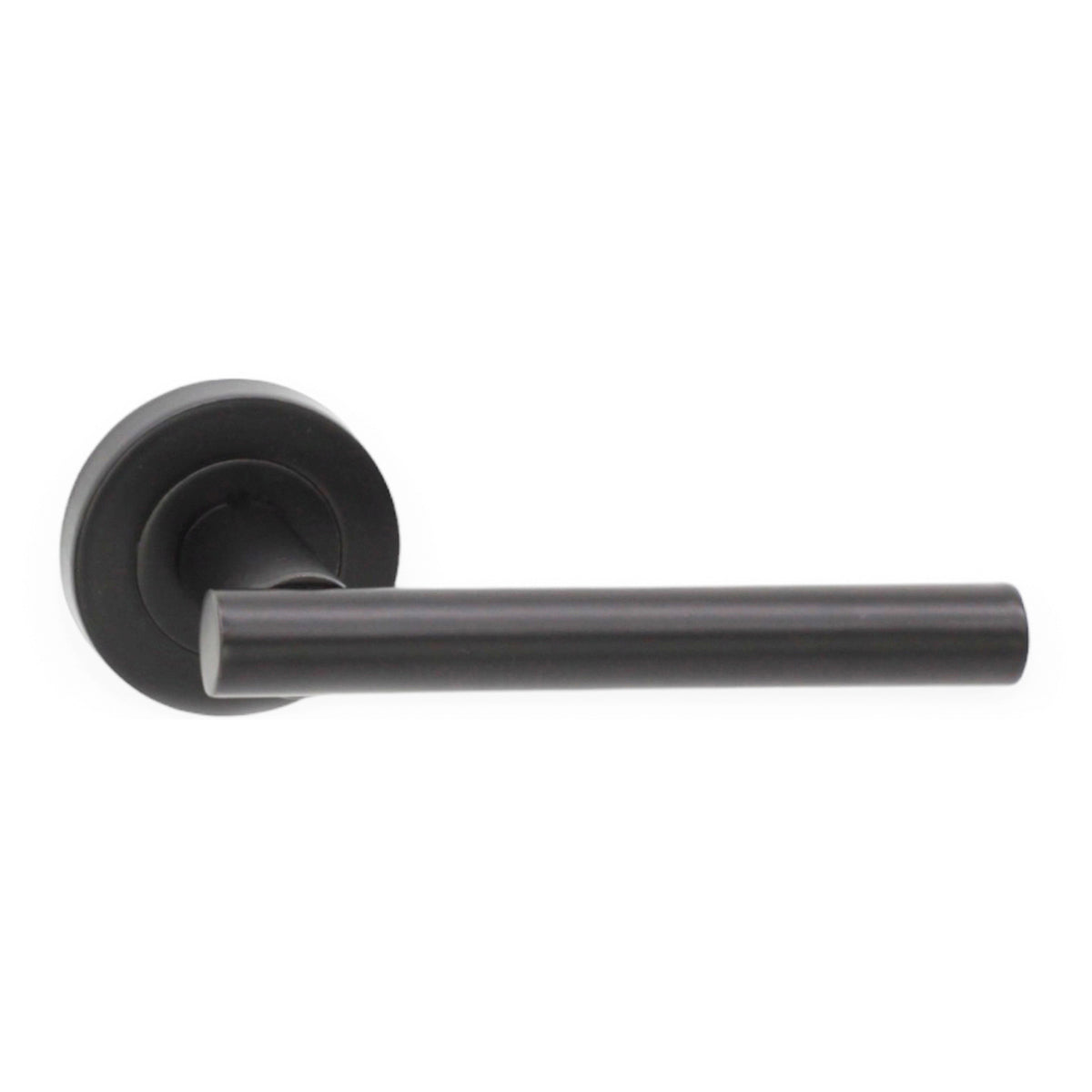 JURA LEVER DOOR HANDLE 52x52x110 MBK by Spira Brass