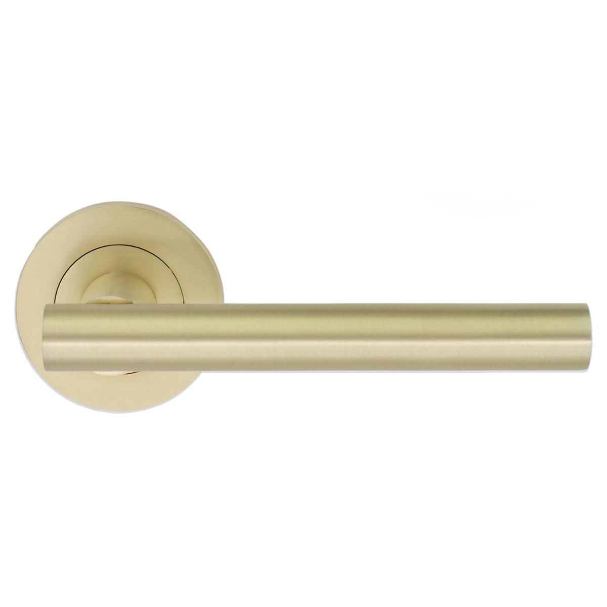 JURA LEVER DOOR HANDLE 52x52x110 SBR by Spira Brass