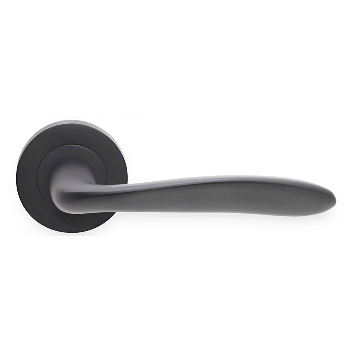 MARS LEVER DOOR HANDLE 52x70x125 MBK by Spira Brass
