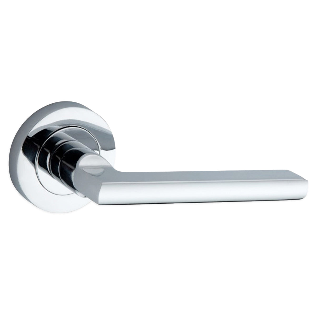 DROX LEVER DOOR HANDLE 52x52x110 PCP by Spira Brass