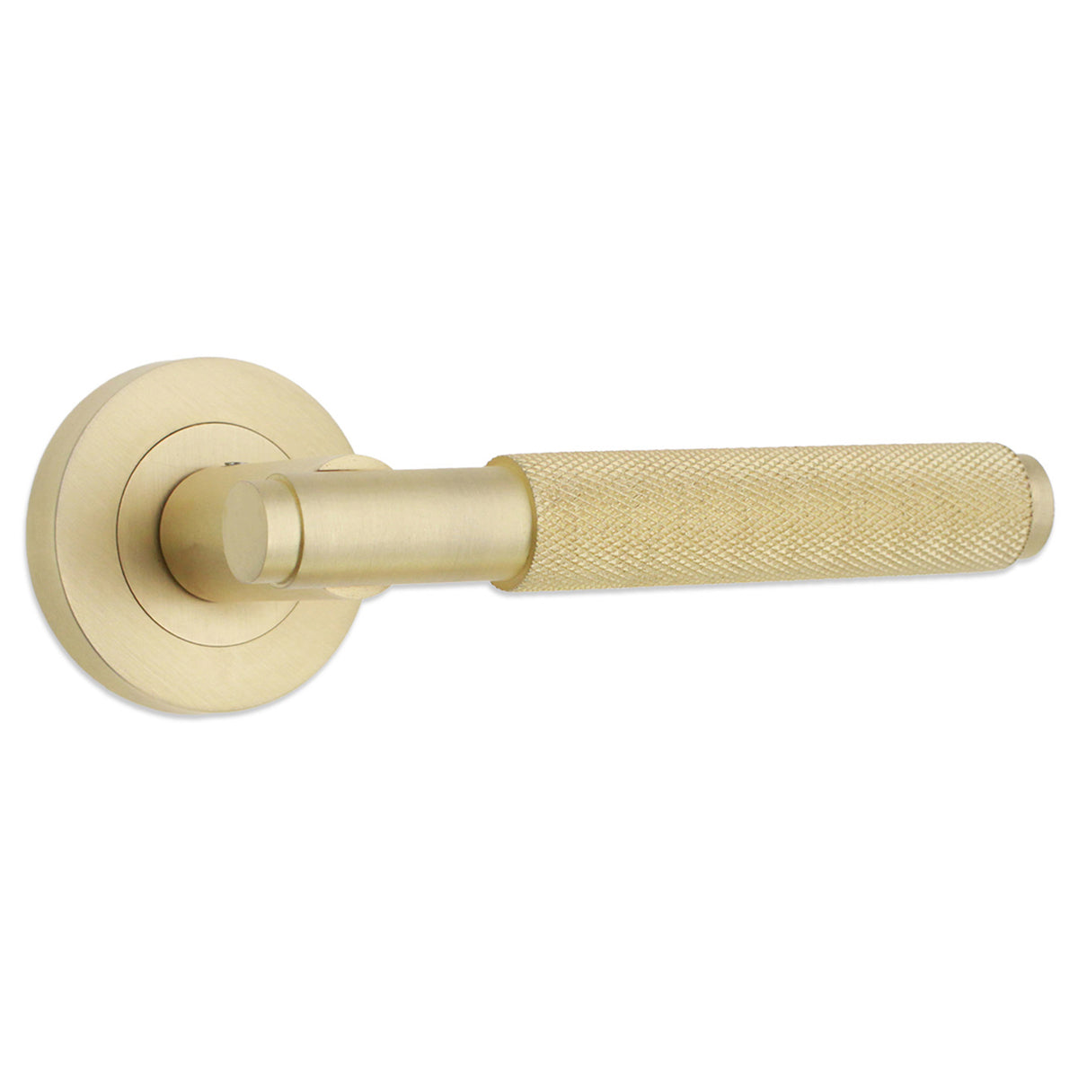CONNAUGHT LEVER ON ROSE 52x60x115 SBR by Spira Brass