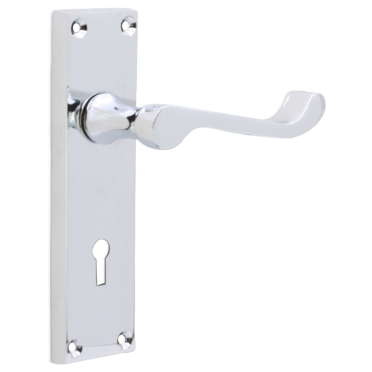 VICTORIAN SCROLL LOCK LEVER HANDLE 155x55x100 PCP by Spira Brass