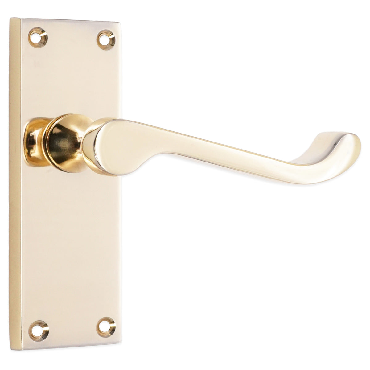 VICTORIAN SCROLL LATCH LEVER HANDLE 115x55x100 PBR by Spira Brass