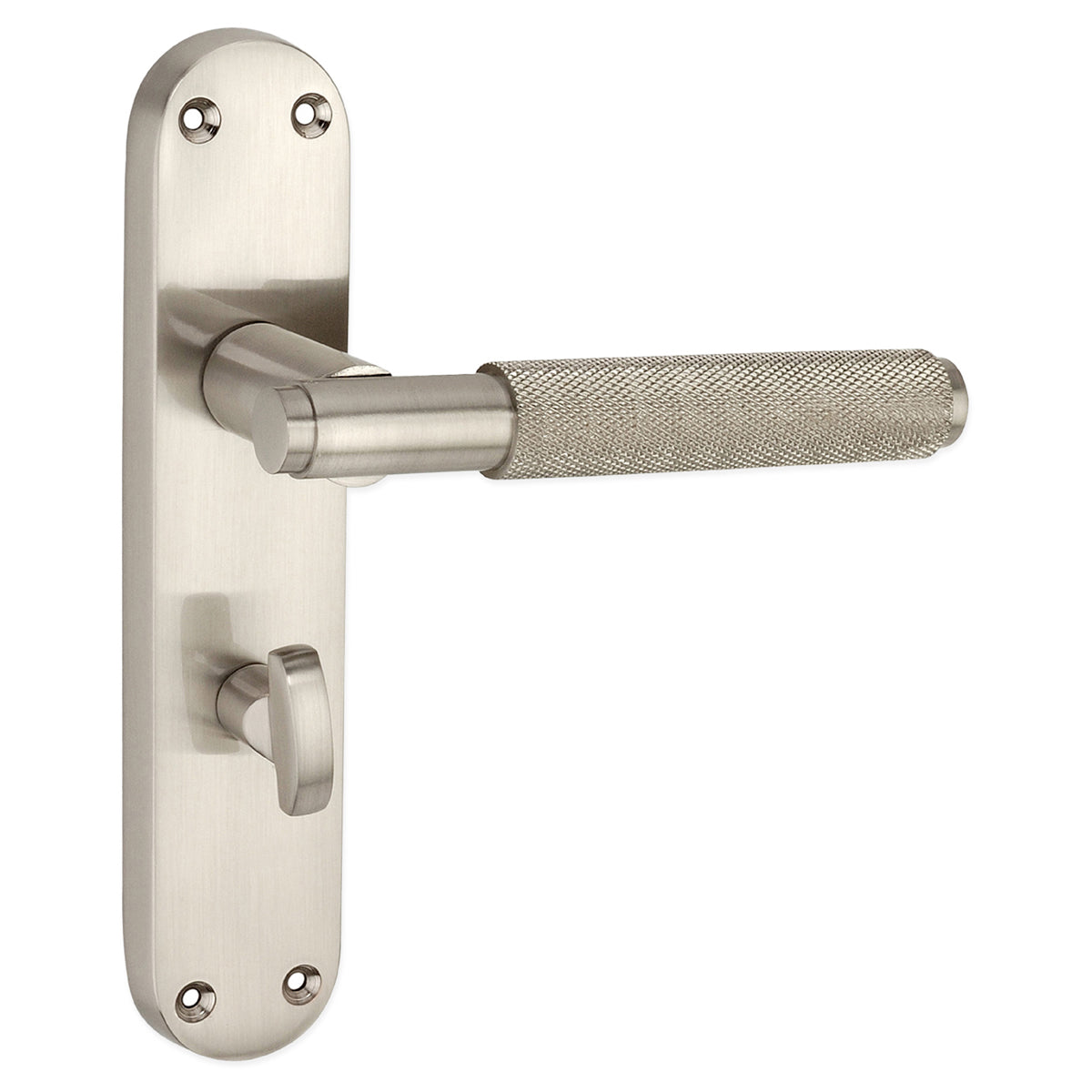 CONNAUGHT KNURLED LEVER ON BACKPLATE BATHROOM 185x52x115 SNP by Spira Brass